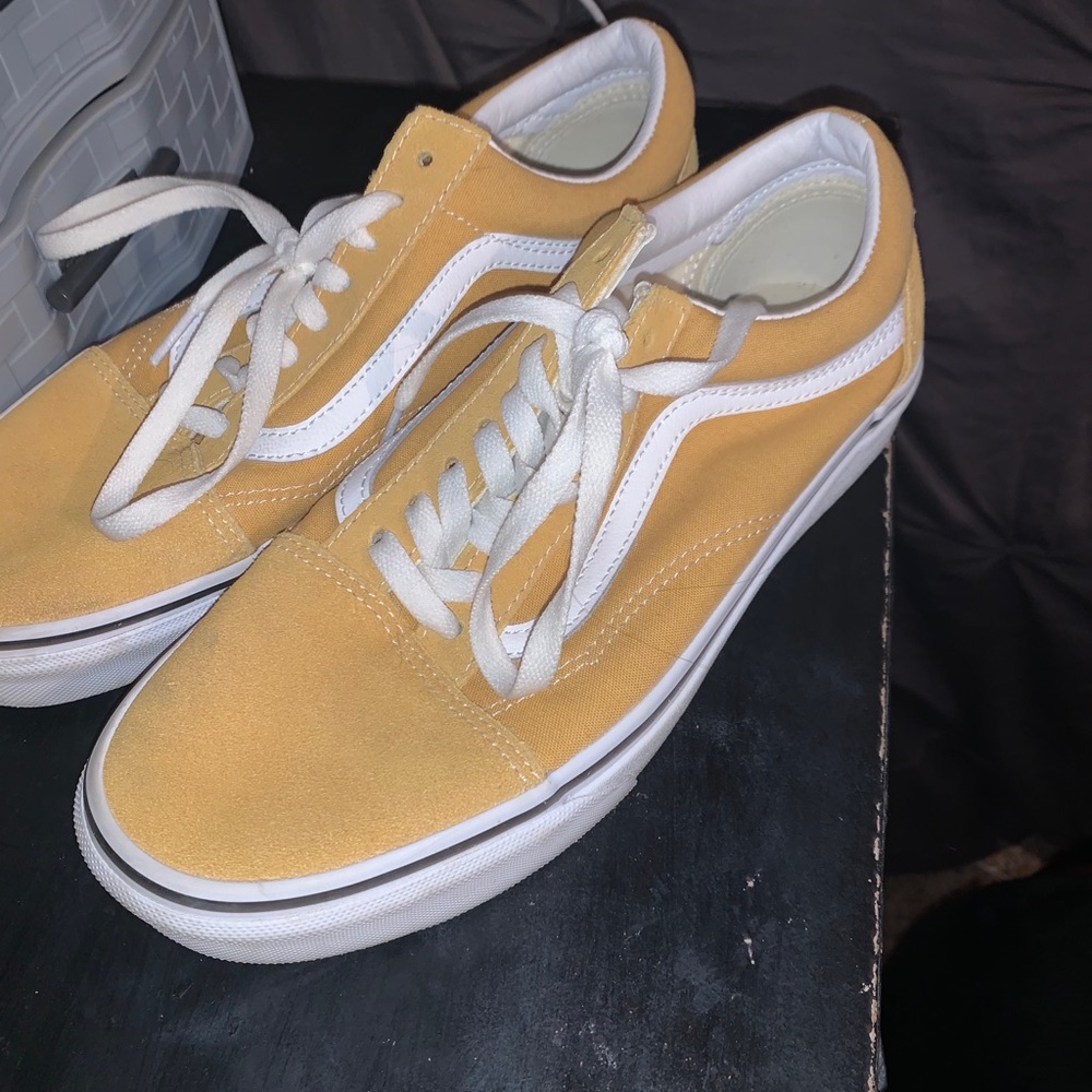 Yellow lace up vans